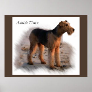 Póster Airedale Terrier Art Print Gifts