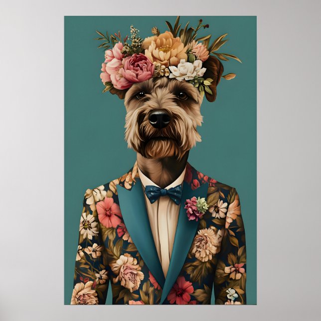 Póster Airedale Terrier In Suit Poster, Airedale Terrier (Frente)
