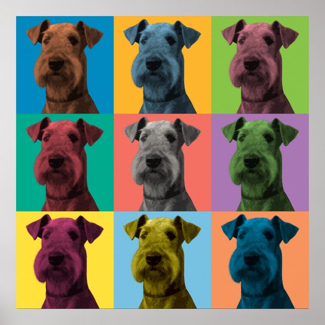 Póster Airedale Terrier Poster de Pop-Art (Frente)
