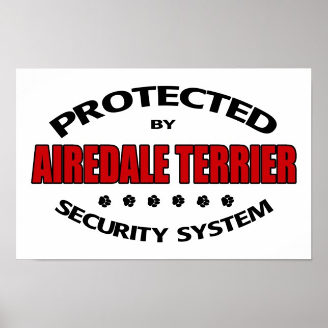 Póster Airedale Terrier Poster de Seguridad (Frente)