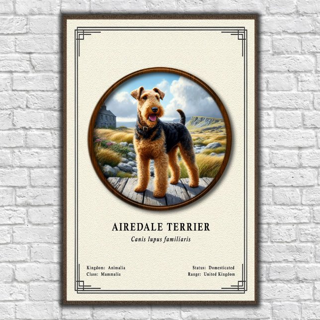 Póster Airedale Terrier Zoology Series (Subido por el creador)