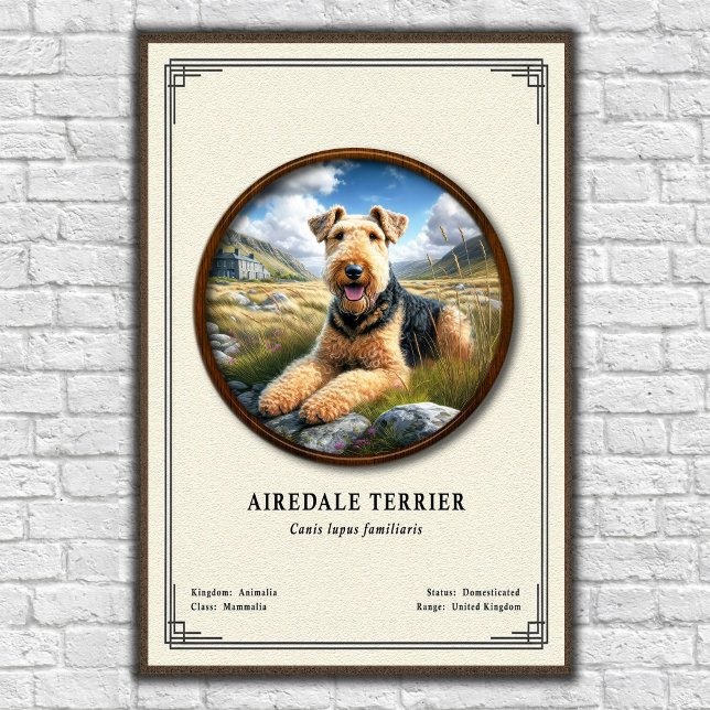 Póster Airedale Terrier Zoology Series (Subido por el creador)