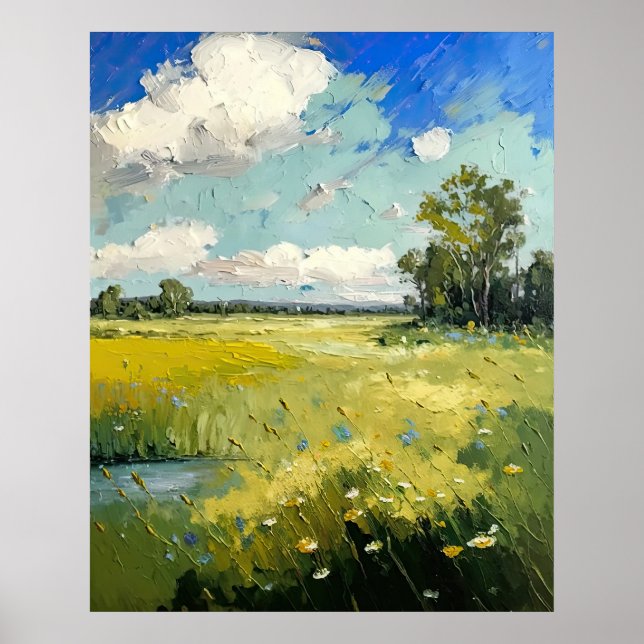 Póster Airy Wildflowers Meadow Bella Artes (Frente)