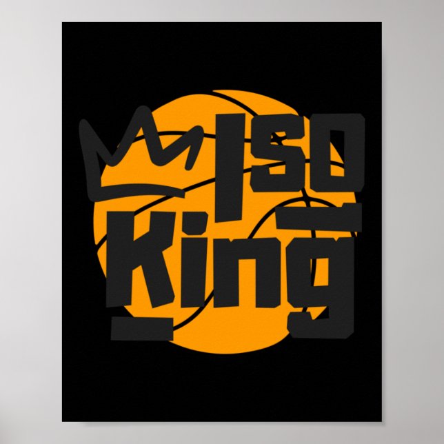 Póster Aislamiento de baloncesto programa Rey Un Hombre (Frente)