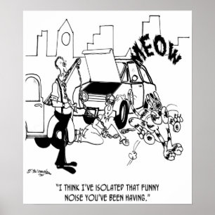 Póster Aislamiento que ruido divertido