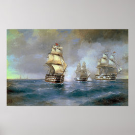 Póster Aivazovsky - Brig Mercury Atacado Por Dos Turcos..