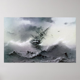 Póster Aivazovsky - Buque hundiéndose