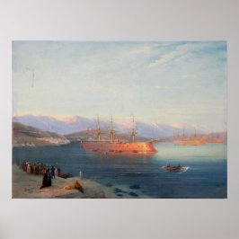 Póster Aivazovsky - Buques Franceses Saliendo Del Mar Neg