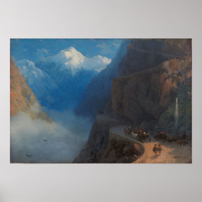Póster Aivazovsky - De Milli A Gudauri 1868 (Frente)