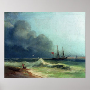Póster Aivazovsky - El mar antes de la tormenta