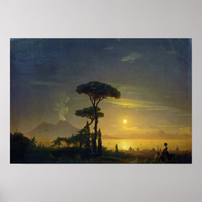 Póster Aivazovsky - Golfo De Nápoles (Frente)