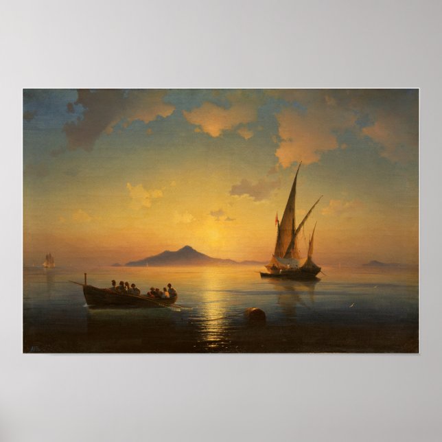 Póster Aivazovsky - Golfo De Nápoles (Frente)