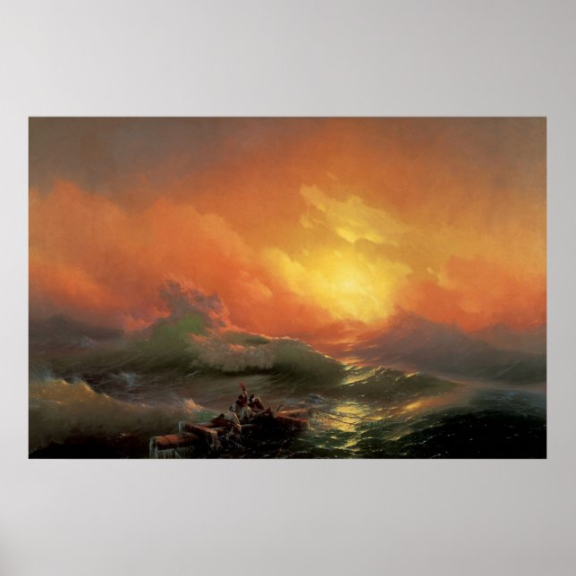 Póster Aivazovsky, Iván - La Novena Ola (Frente)