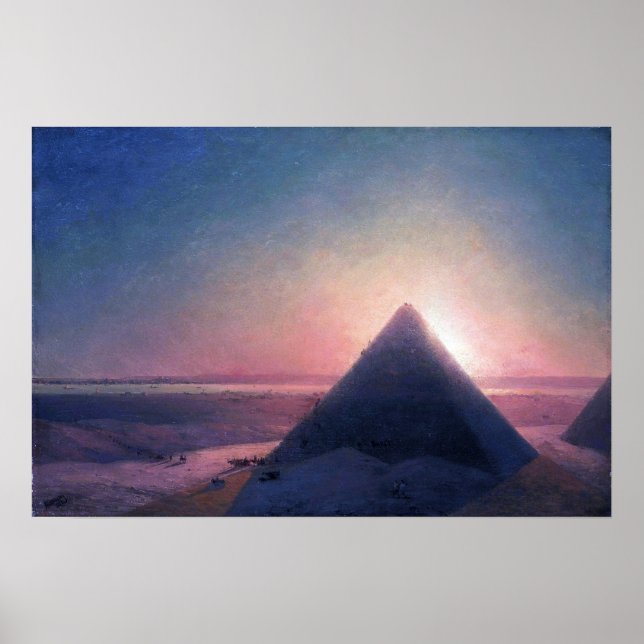 Póster Aivazovsky - La Gran Pirámide De Giza (Frente)
