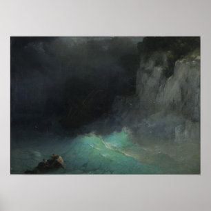 Póster Aivazovsky - La tormenta 1861