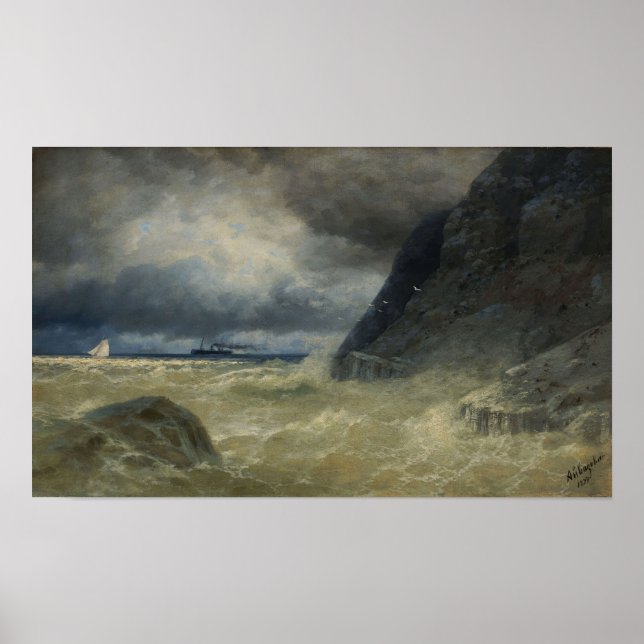 Póster Aivazovsky - Mar Con Vapor (Frente)