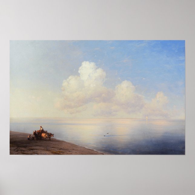 Póster Aivazovsky - Mar en calma 1887 (Frente)