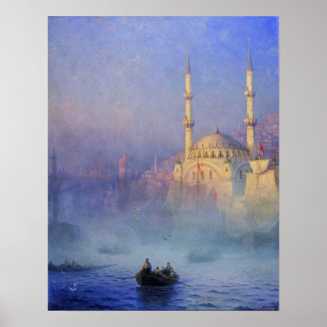 Póster Aivazovsky - Mezquita de Constantinopla (Frente)
