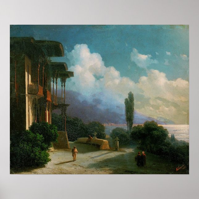 Póster Aivazovsky - Noche cerca de Yalta 1866 (Frente)