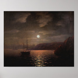 Póster Aivazovsky - Noche De La Luna En El Mar Negro