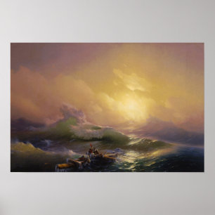 Póster Aivazovsky - Novena Ola 1850