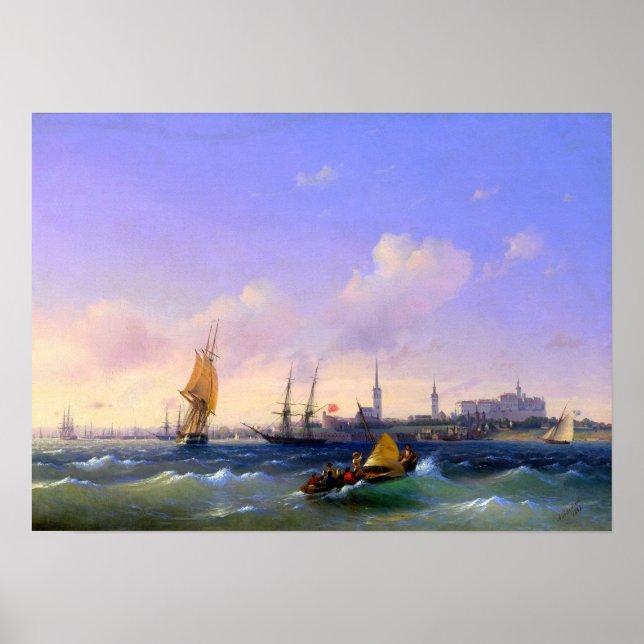 Póster Aivazovsky - Reval 1845 (Frente)