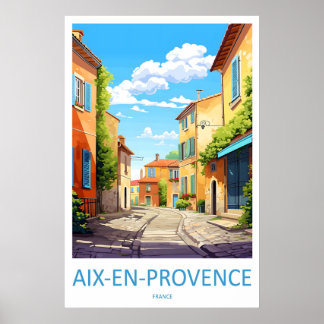 Póster Aix En Provence National Travel Vintage Poster Ski