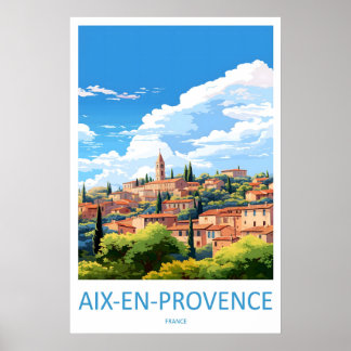 Póster Aix En Provence Vintage Travel Poster Ski National