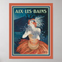 Aix-Les-Bains Deco Resort Ad Poster de los años 20