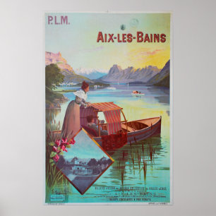 Póster Aix-les-Bains, Francia,Afiche de viajes
