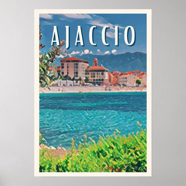 Póster Ajaccio Photo Vintage (Frente)