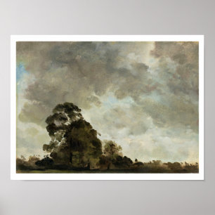 Póster Ajardine en las nubes de Hampstead, del árbol y de