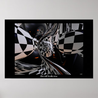 Póster Ajedrez con Timothy Leary