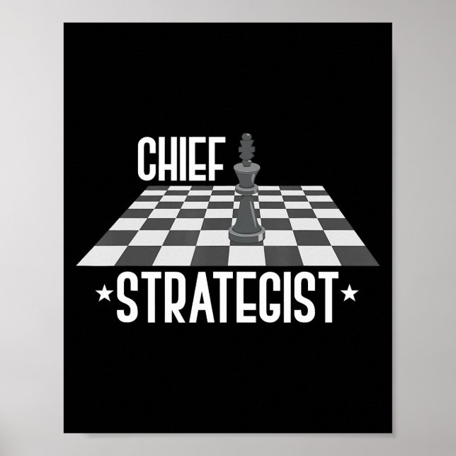 Póster Ajedrez Estratégico Principal | Siempre Gané Este  (Frente)