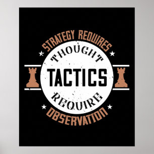 Póster Ajedrez - La estrategia requiere reflexión