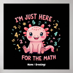Póster Ajetura de Axolotl estoy aquí por retro gracioso d