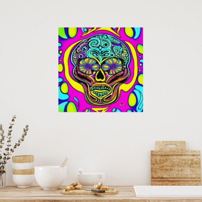 Póster Ajo De Calaveras - Poster De La IEI (Cocina)