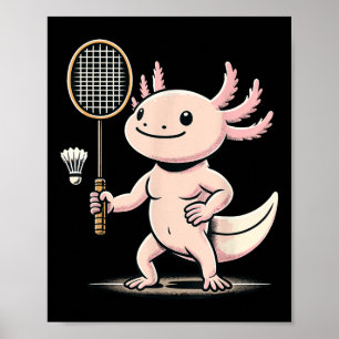 Póster Ajolote Jugador de Bádminton Lanzadera Deporte