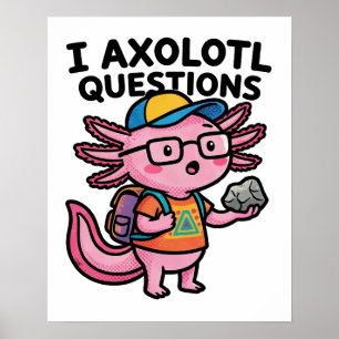 Póster Ajolote nerd sarcástico I Preguntas de ajolote Mem