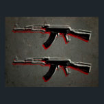 Póster AK47 Asault Rifle Pop Art<br><div class="desc">AK47 Asault Rifle Pop Art</div>