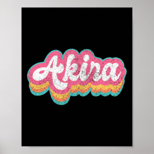 Póster Akira Chica de nombre Vintage 70s 80s Personalizad