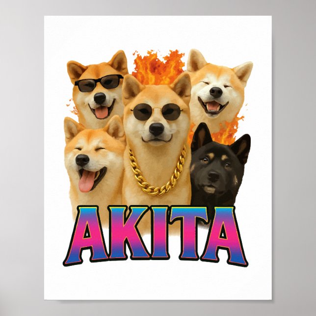 Póster Akita  (Frente)