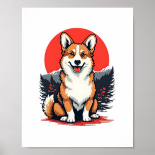 Póster Akita Inu Dog