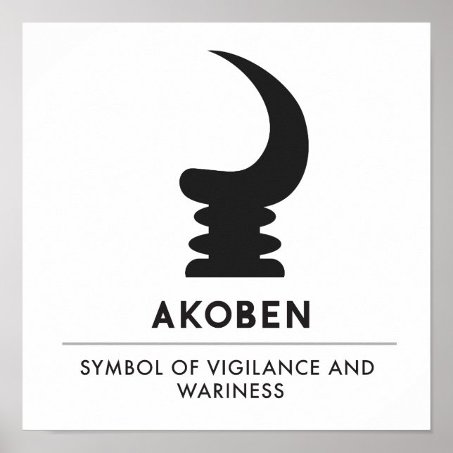 Póster AKOBEN | Cuerno de Guerra | Símbolo De Vigilancia (Frente)