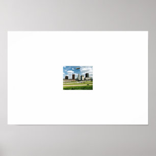 Póster Akron Ohio Skyline