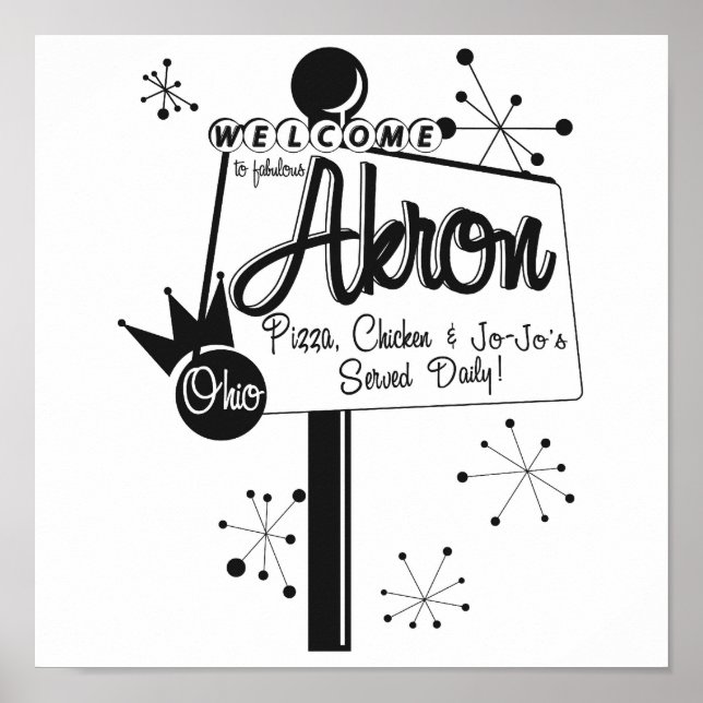 Póster Akron - Pizza, Chicken and JoJo's (Frente)