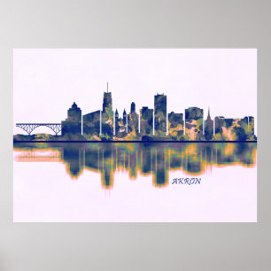 Póster Akron Skyline