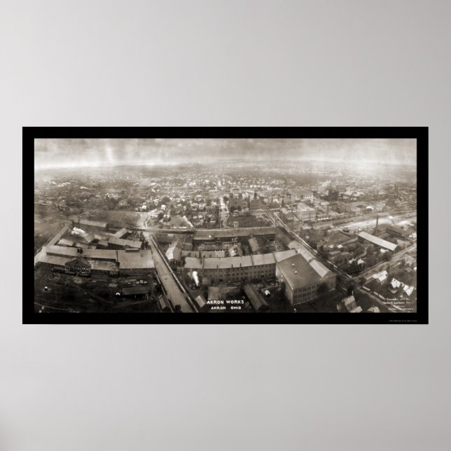 Póster Akron Works Ohio Photo 1907 (Frente)