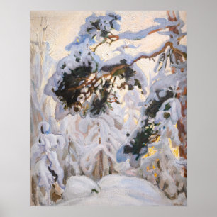 Póster Akseli Gallen-Kallela - Bosque en invierno