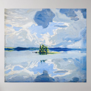 Póster Akseli Gallen-Kallela - Clouds above a Lake